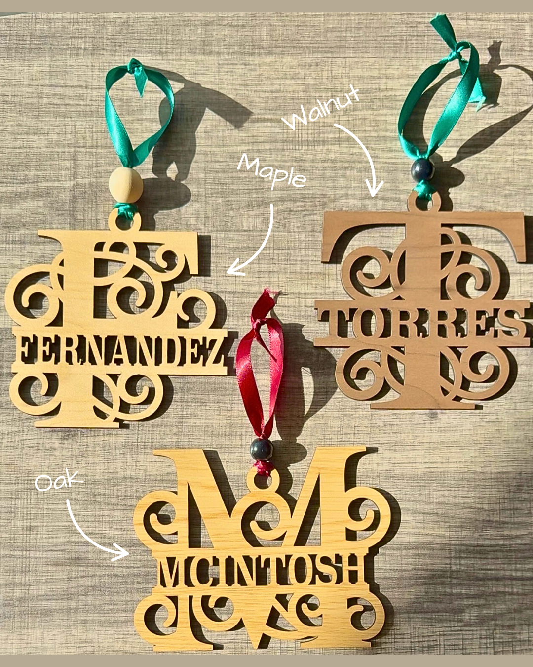 Family Monogram Ornament