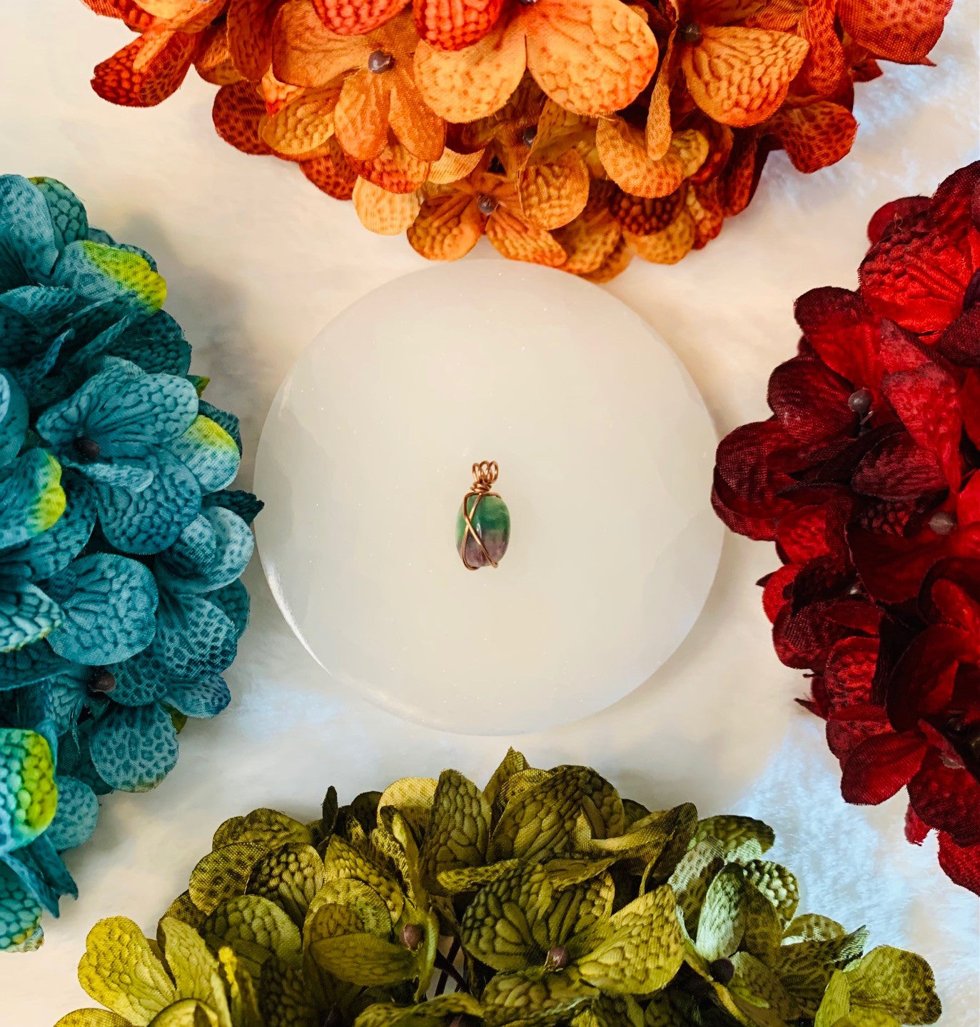 Fluorite Pendant #1 (Wire Wrapped)