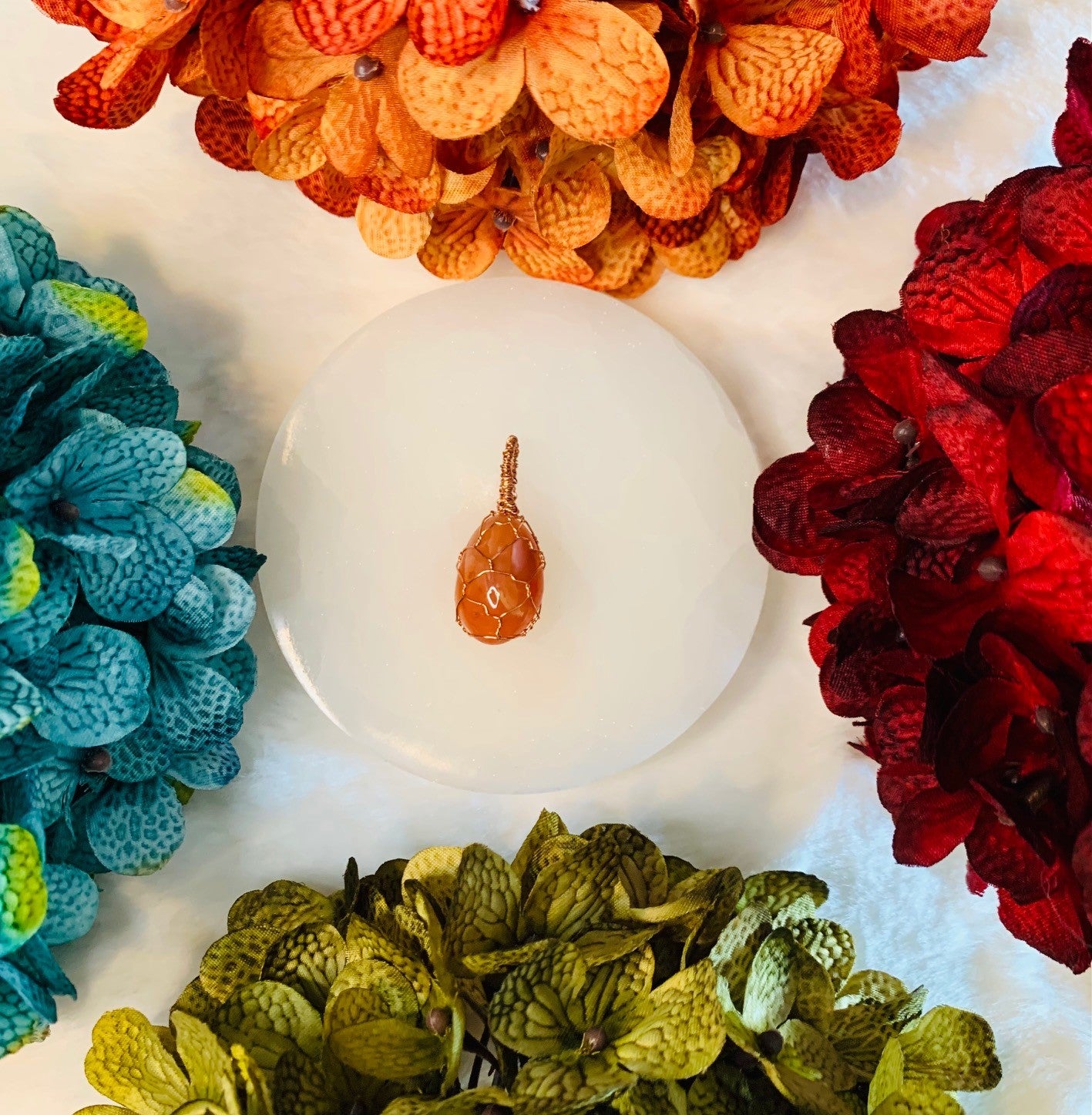 Carnelian Pendant #1 (Wire Wrapped)