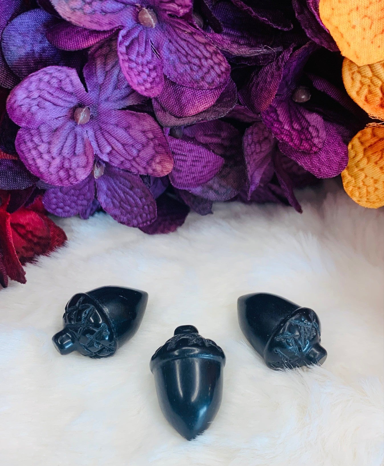 Black Obsidian Acorn