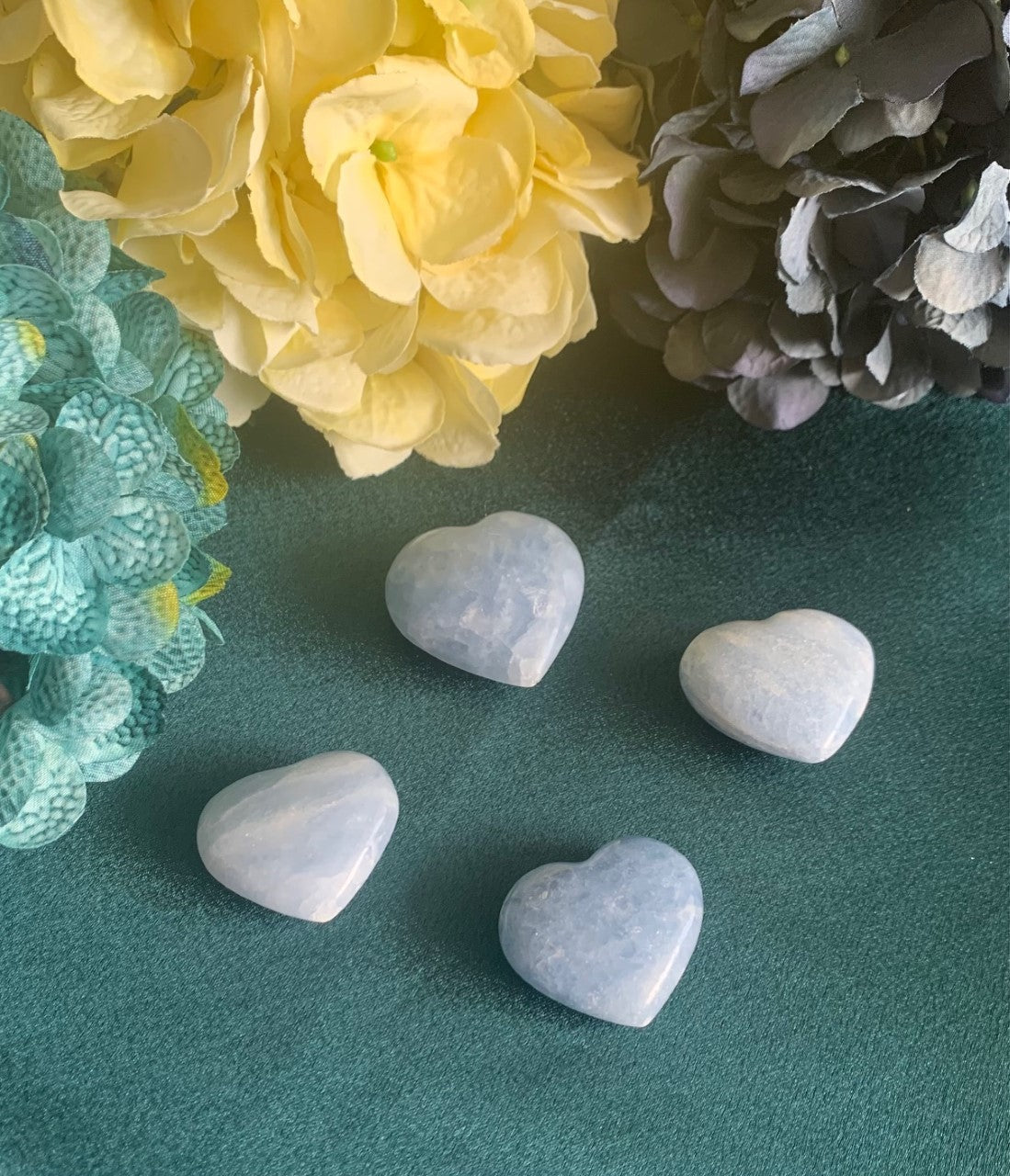 Blue Calcite Heart