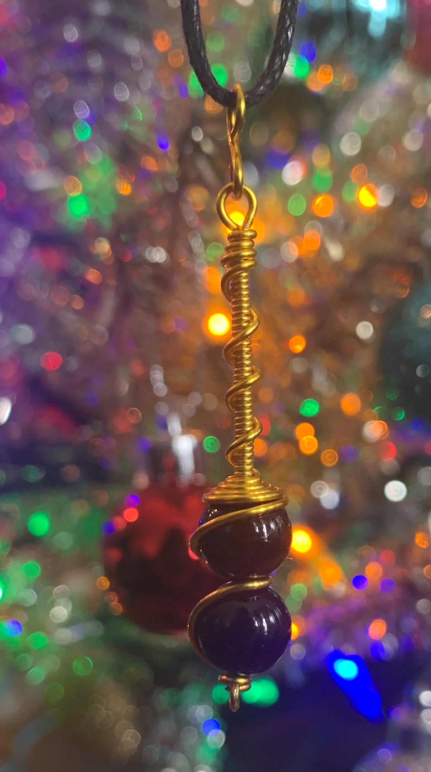 Black Tourmaline Pendant #3 (Wire Wrapped)