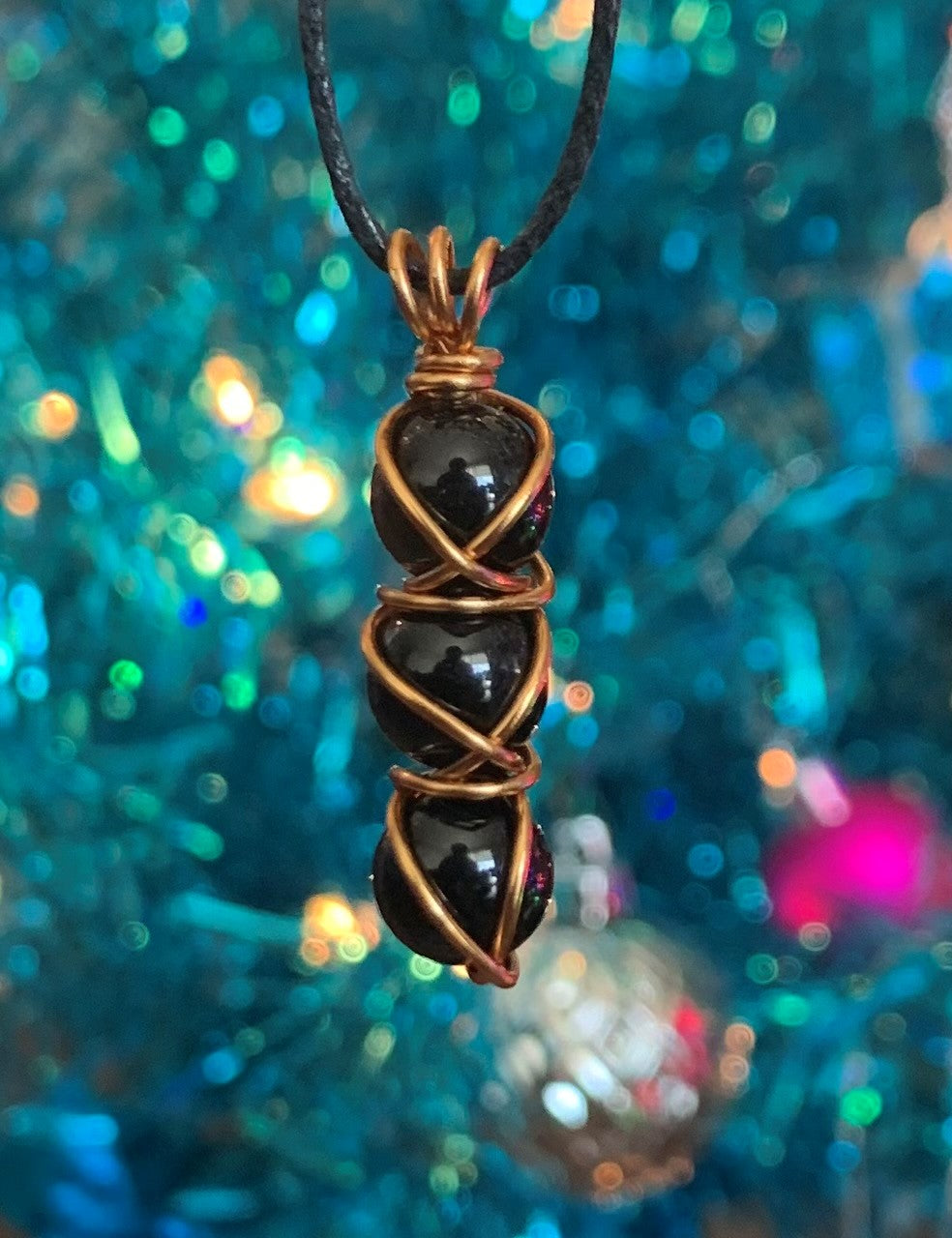 Black Tourmaline Pendant #2 (Wire Wrapped)