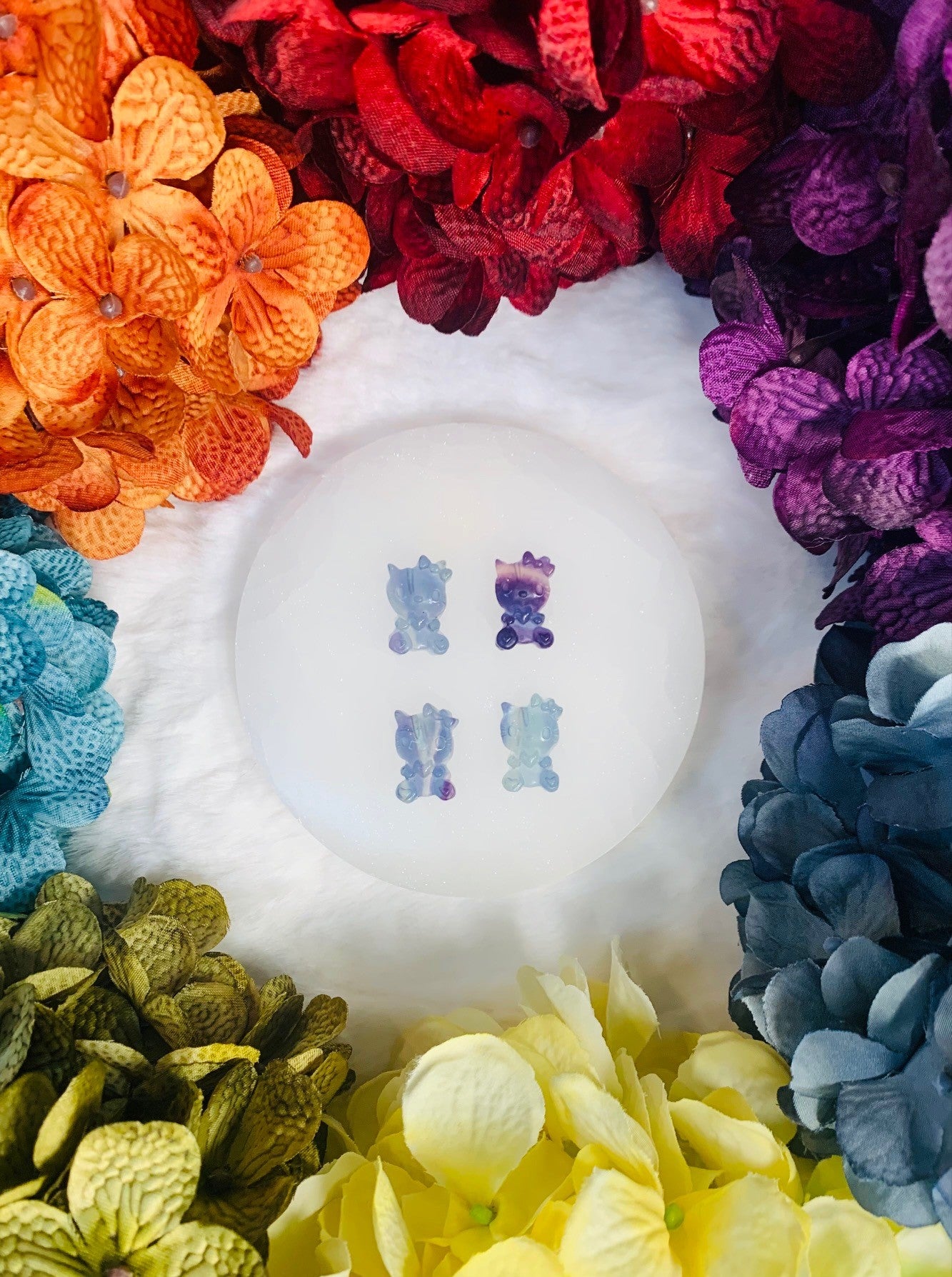 Fluorite Mini Hello Kitty