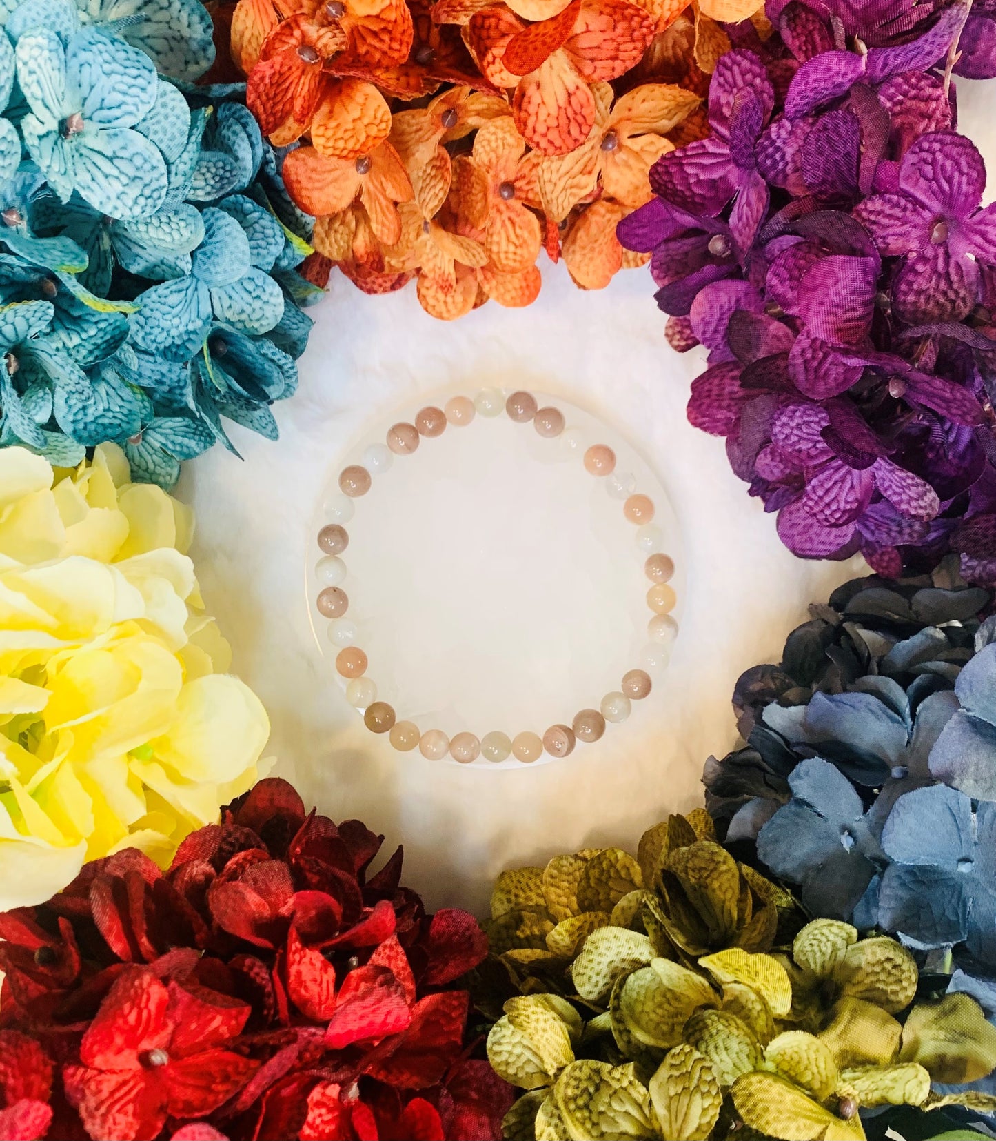 Multi-Color Moonstone Anklet