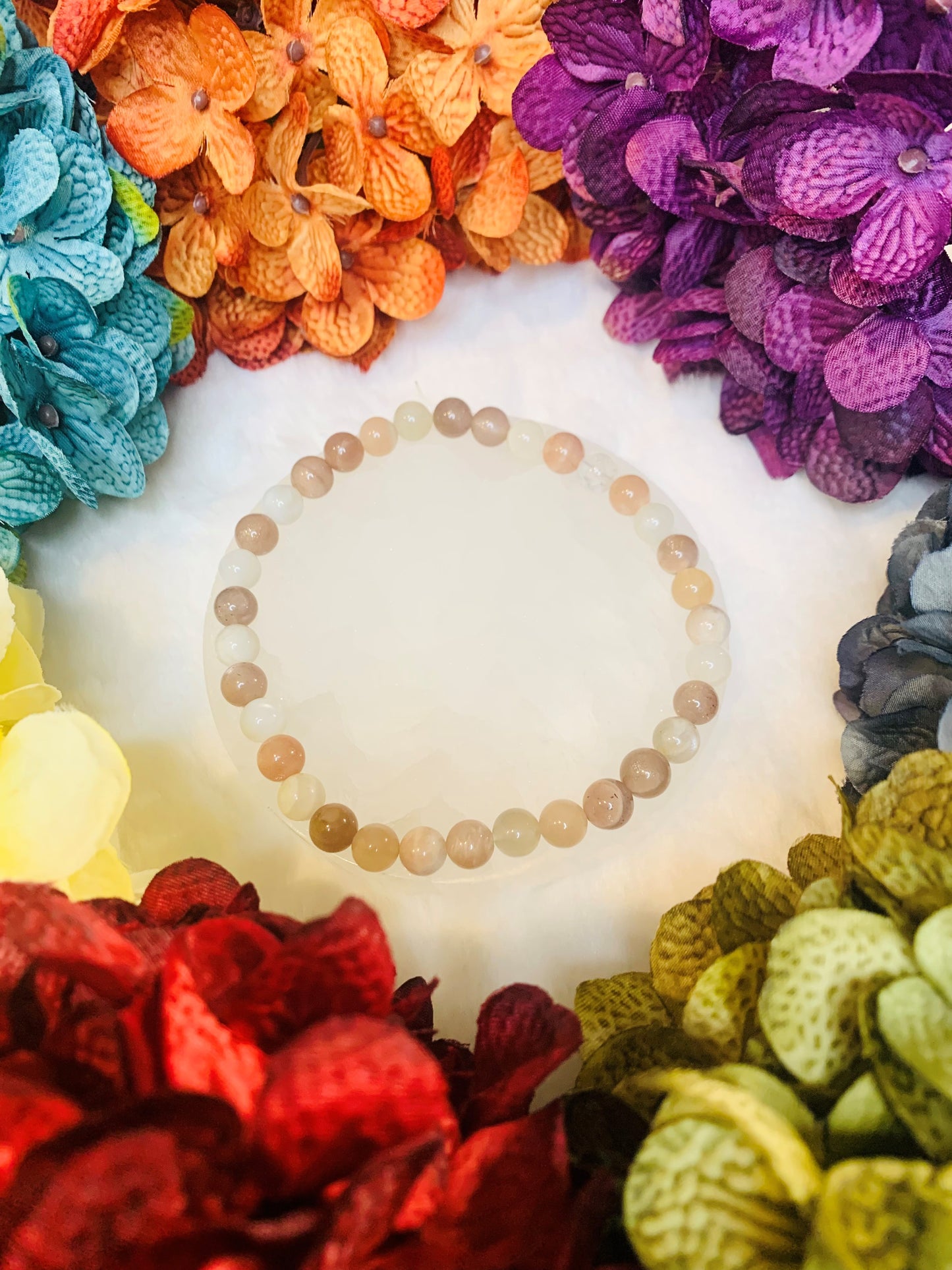 Multi-Color Moonstone Anklet