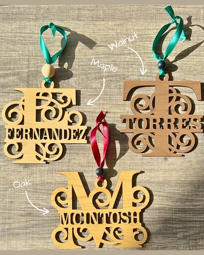 Family Monogram Ornament