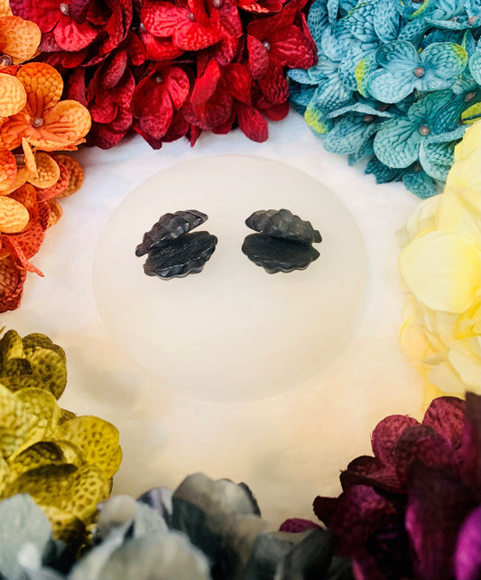 Silver Sheen Obsidian Shell