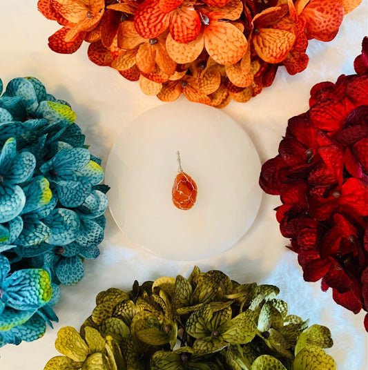 Carnelian Pendant #2 (Wire Wrapped)