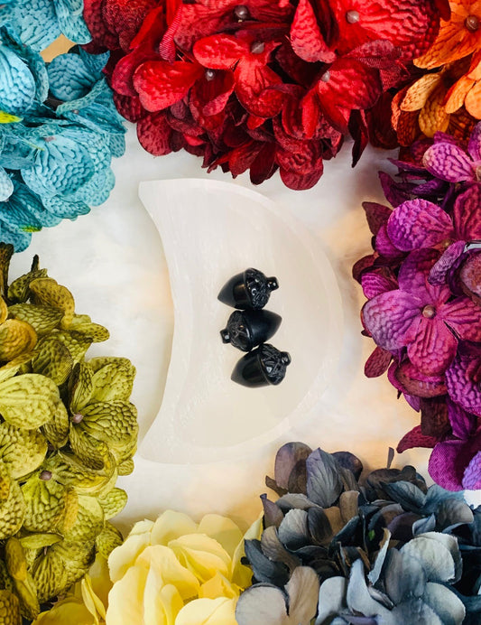 Black Obsidian Acorn