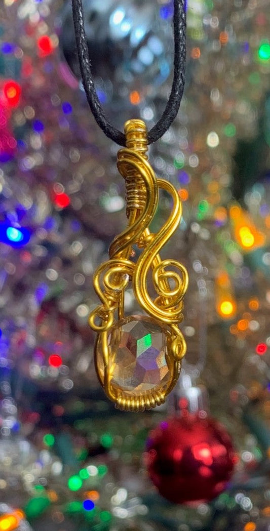 Citrine Pendant #2 (Wire Wrapped)
