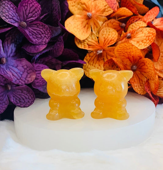 Orange Calcite Koala Bear