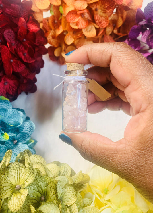 Rose Quartz Chips Vial