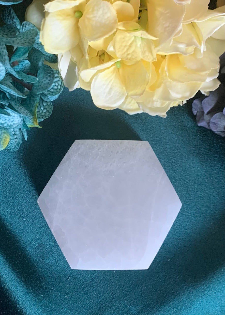 Selenite Charging Plate (Hexagon)